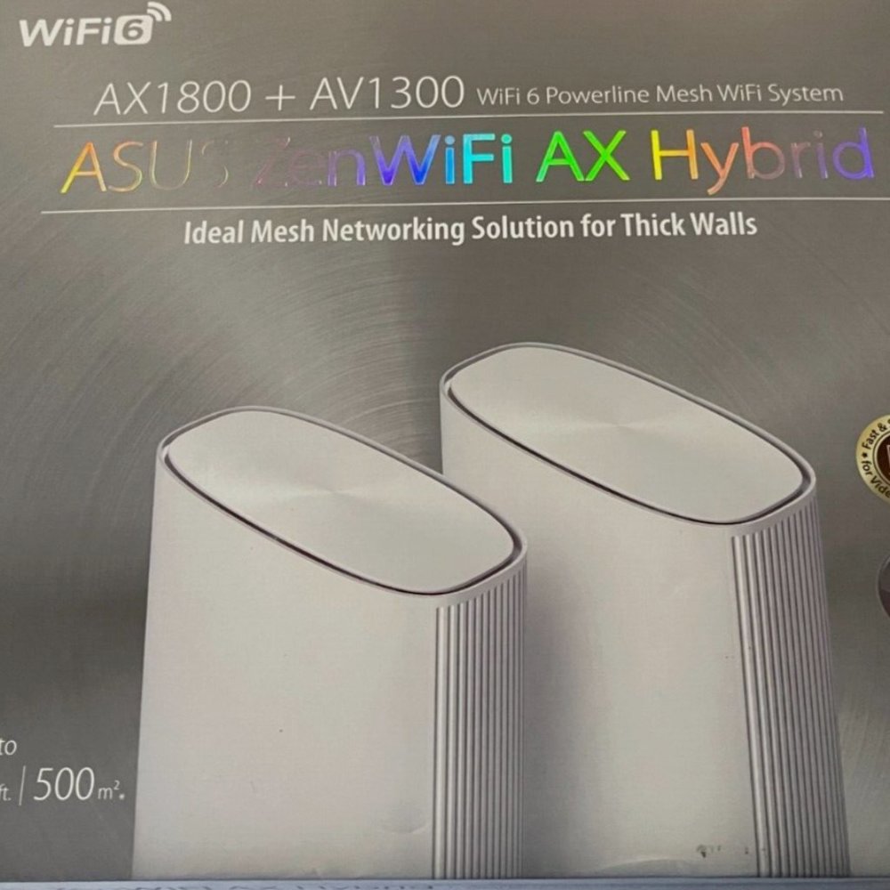 ASUS XP4 ZenWiFi AX Hybrid Powerline Mesh WiFi 6 System (AX1800+AV1300)